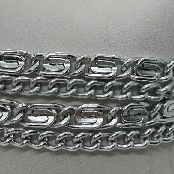 Vintage Sarah Coventry Necklace & Bracelet Silver-Tone 4 Strand lightweight. - Picture 6 of 11